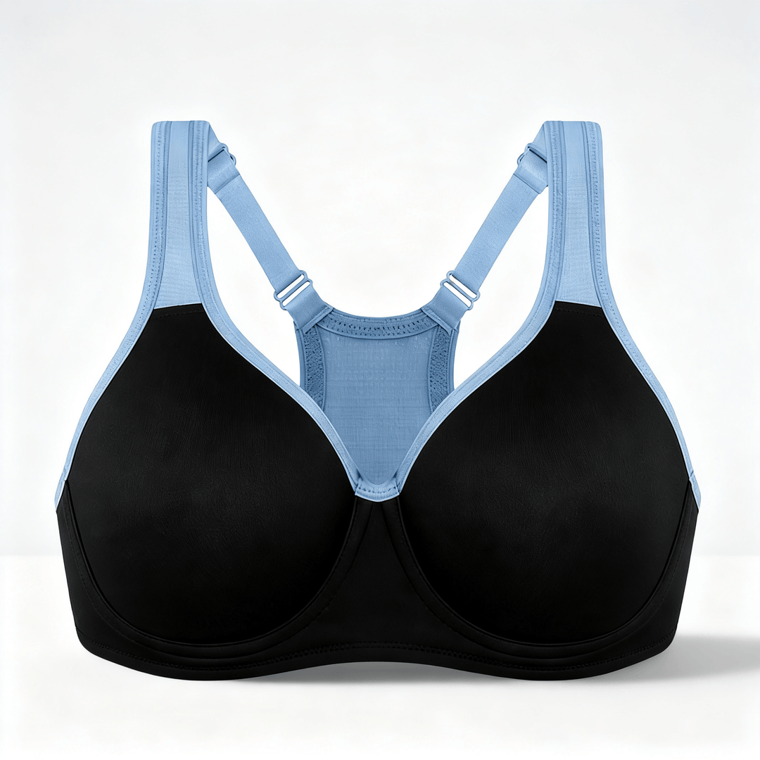 Velura™ – External Underwire Sports Bra for Lasting Comfort Black