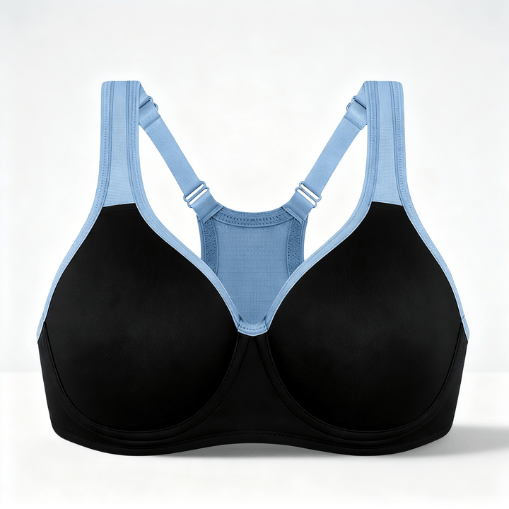 Velura™ – External Underwire Sports Bra for Lasting Comfort Black