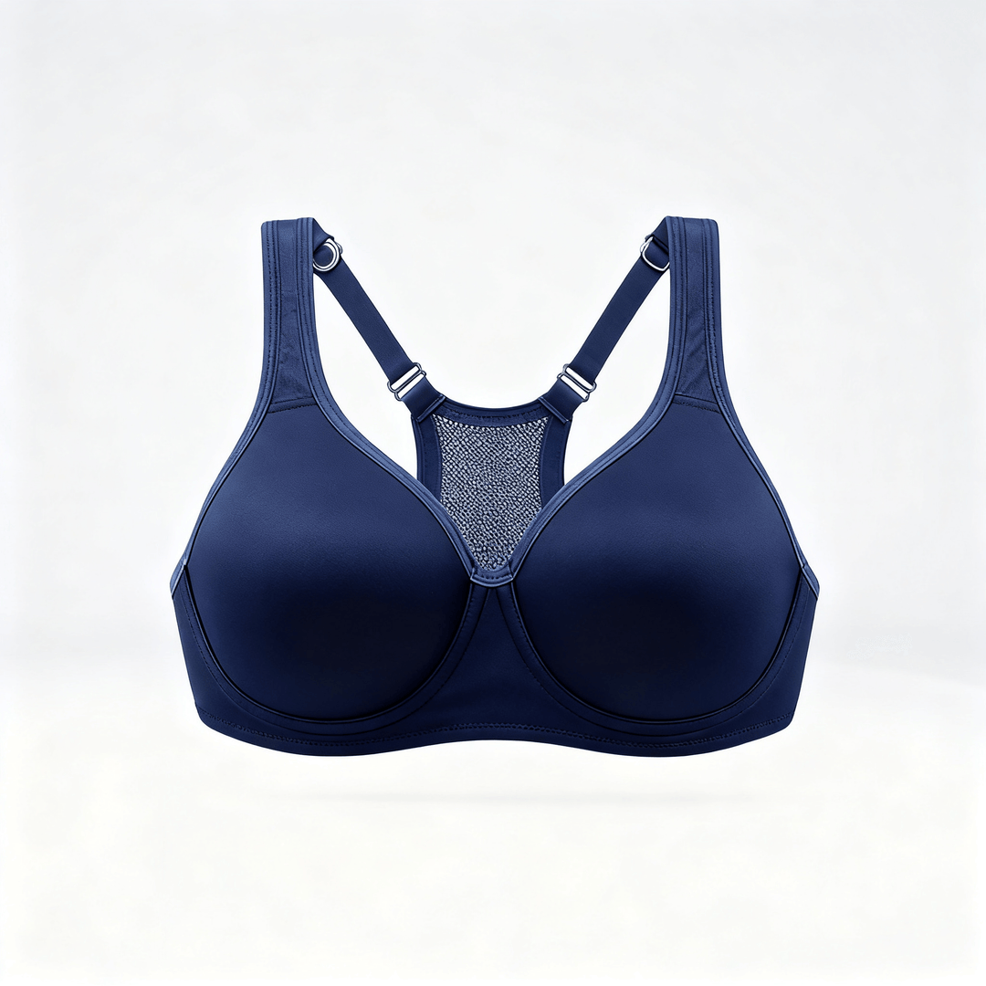 Velura™ – External Underwire Sports Bra for Lasting Comfort Navy Blue