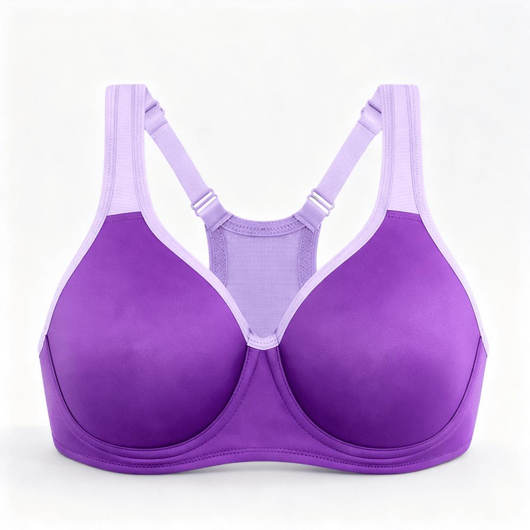 Velura™ – External Underwire Sports Bra for Lasting Comfort Purple
