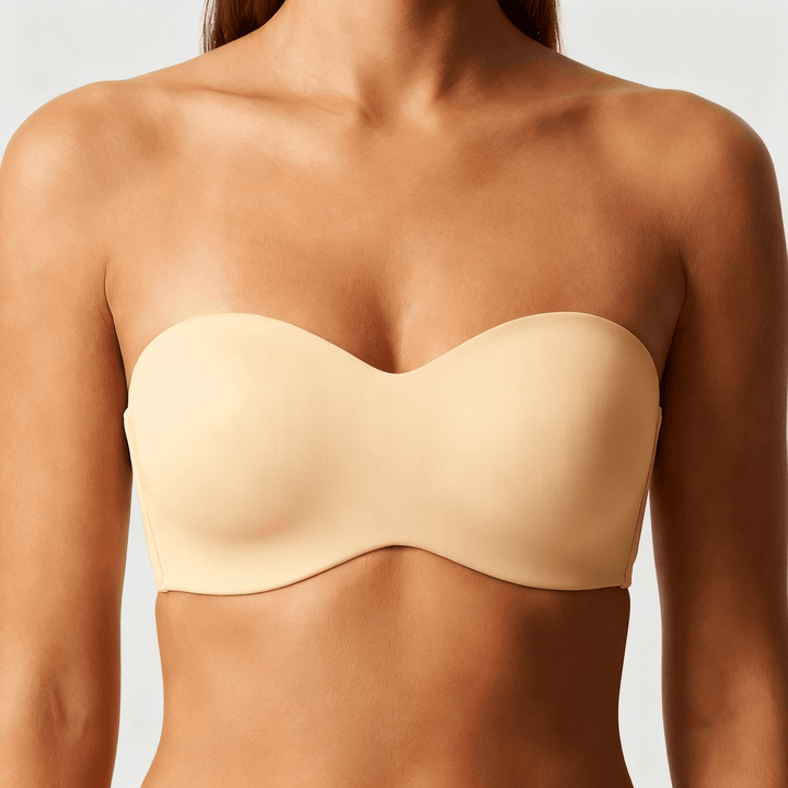 Velura – Full Support Convertible Bandeau Bra Beige