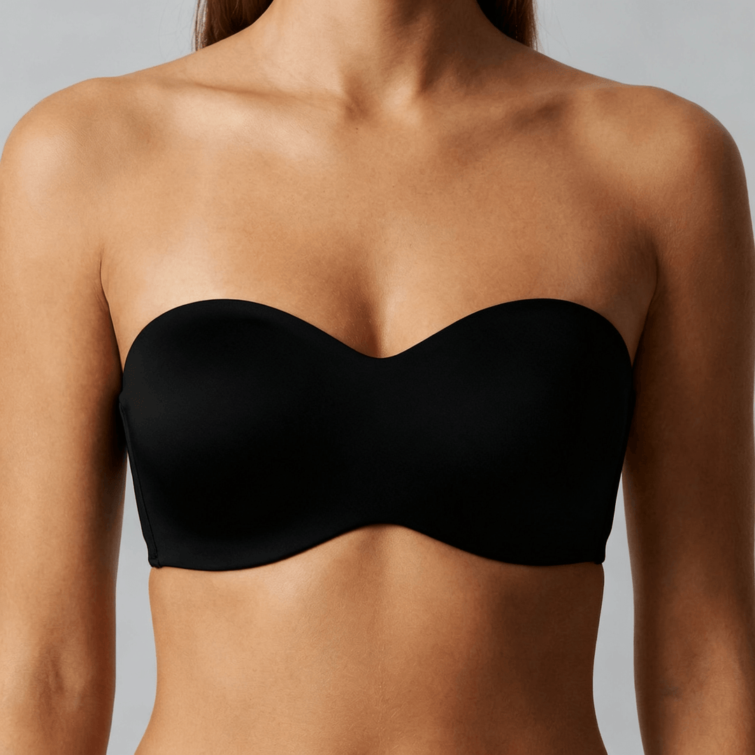 Velura – Full Support Convertible Bandeau Bra Black / S