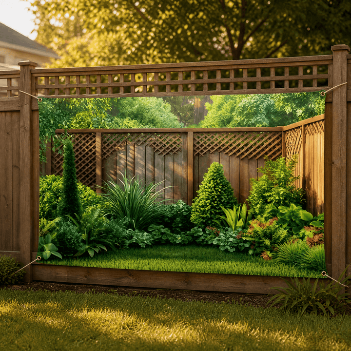Verdara – Garden Backdrop Banner Lush Lattice Garden
