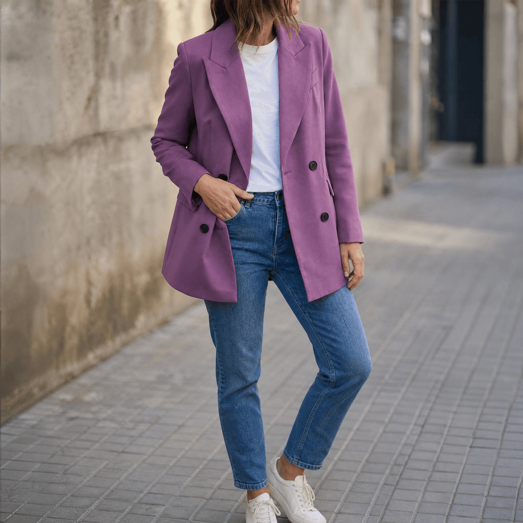 Vivara – Everyday Double Breasted Blazer Purple / S