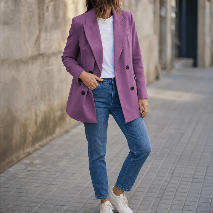 Vivara – Everyday Double Breasted Blazer Purple / S