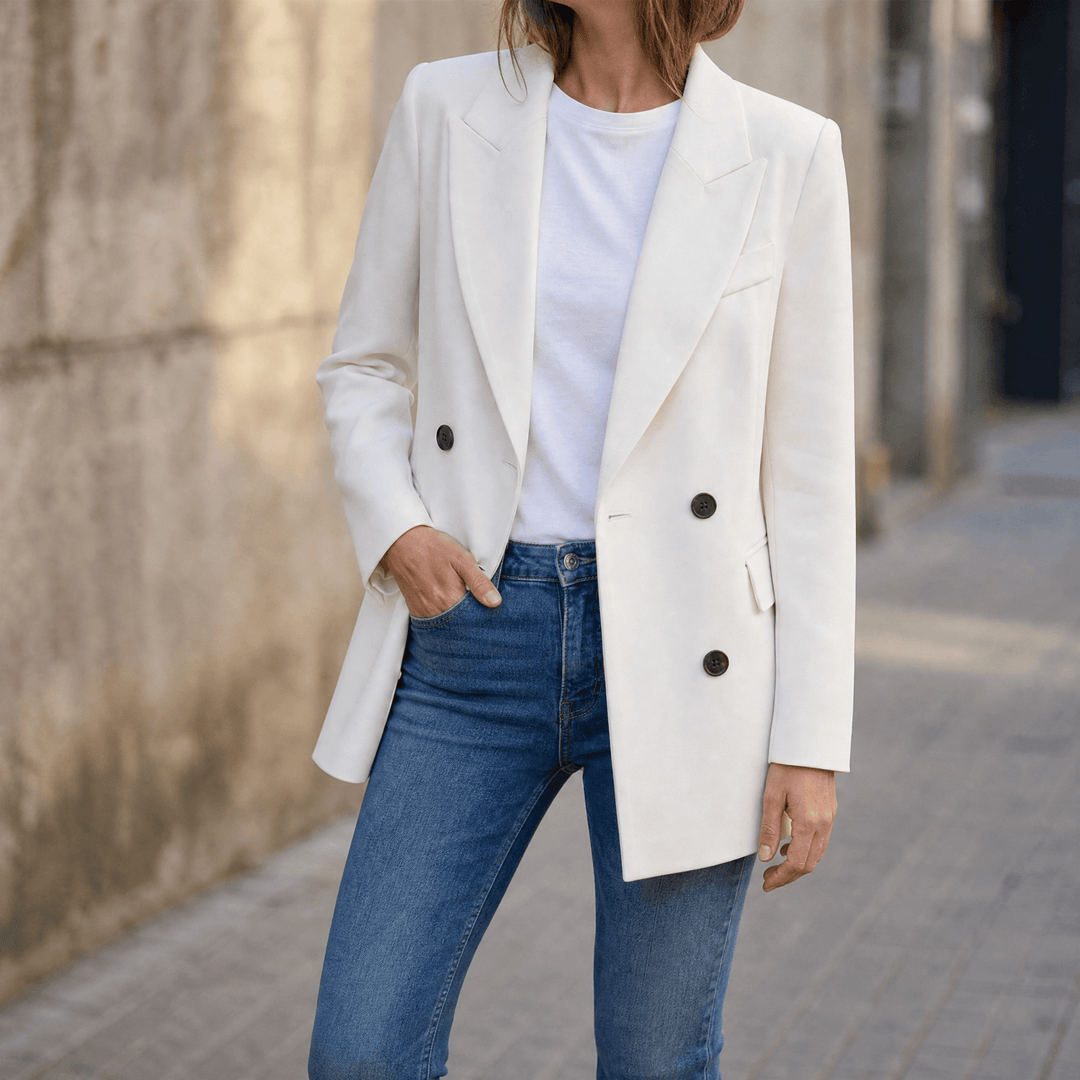 Vivara – Everyday Double Breasted Blazer White / S