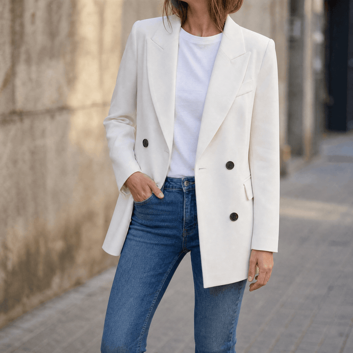 Vivara – Everyday Double Breasted Blazer White / S
