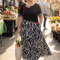Vivara – Patchwork Zebra Print Maxi Dress for Women