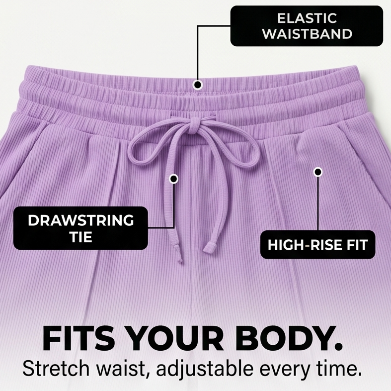 Vivelyn™ – Soft Ribbed Two-Piece Lounge Set