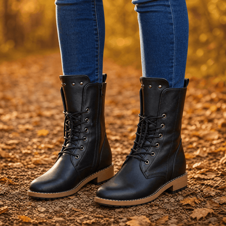 Westlyn – Women's Wool Lined Lace Up Ankle Boots Black / 5