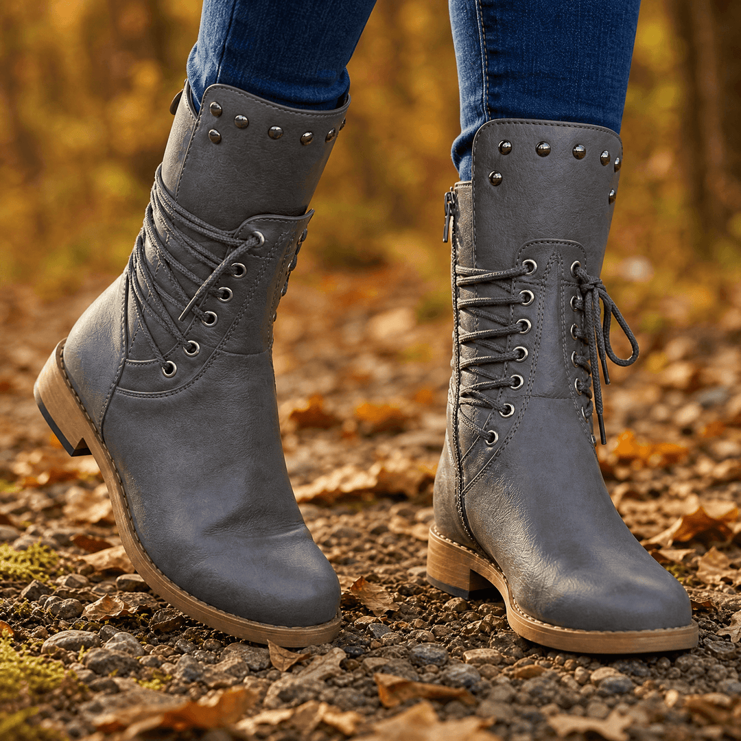 Westlyn – Women's Wool Lined Lace Up Ankle Boots Gray / 5