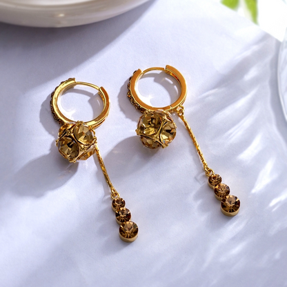 Amberelle™ – Elegant Amber Glow Earrings  (50% Off)